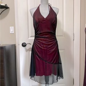 Jessica black/red sexy party halter dress